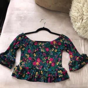 Off the shoulder floral top